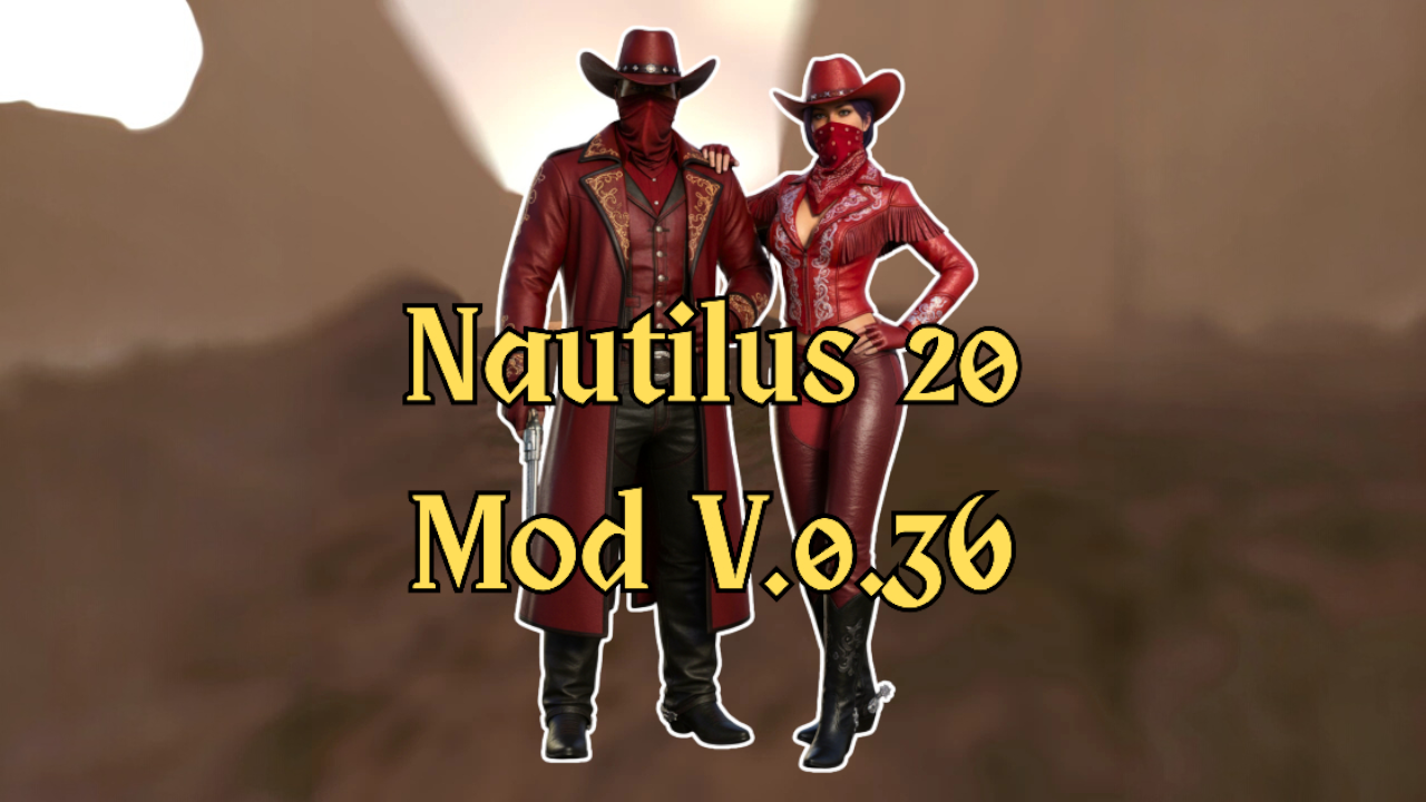 Arte da capa para a atualização de Nautilus 20 v.0.36, com mod de itens e bronzes infinitos.